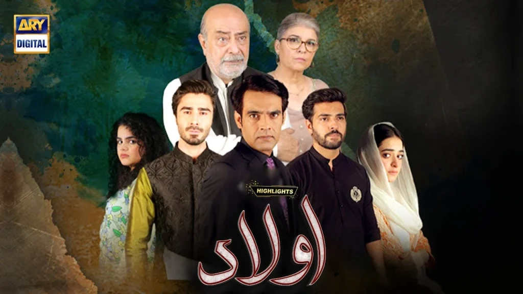 Aulaad Drama Review poster featuring the lead cast