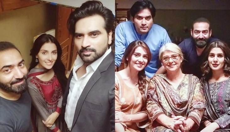 Mere Paas Tum Ho cast photo with Humayun Saeed, Ayeza Khan, Adnan Siddiqui